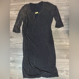 Fashion to Figure Black V-Neck Sheath Dress